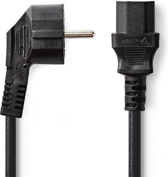 Nedis Stroomkabel - Type F - IEC-320-C13 - 2m - Zwart