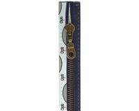 Opti Prym Ritssluiting Metaal 6mm Antiek Messing Deelbaar Marine #210 70 cm