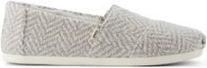 TOMS Dames Espadrilles Alpargata Classique Grijs Textiel Visgraat Maat 42