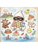 Il mio piccolo A B C: Avventura con Pulcinella - Impariamo l'Alfabeto! Pregrafismo Napoletano Kawaii con lettere e numeri tratteggiati da ricalcare 3-6 anni