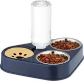 Relaxdays Voerbak Kat met Standaard - Waterdispenser 500 ml - Eet- en Drinkbak 120 ml