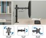 LogiLink monitorhouder, met klem, 17-32 inch, draagkracht 10 kg