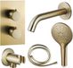 FortiFura Calvi Badkraan set - Messing geborsteld (goud)