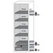 Asecos Armoire ignifuge 90 min s-classic90 fixation de porte - bac de rétention