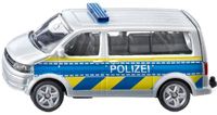 SIKU 1553, VW T5 Autowegpolitie, metaal/kunststof, zilver, openbare achterklep, trekhaak