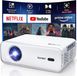 Vidéoprojecteur, Full HD 1080p, 4K, mise au point automatique, correction keystone, Wi-Fi, Bluetooth