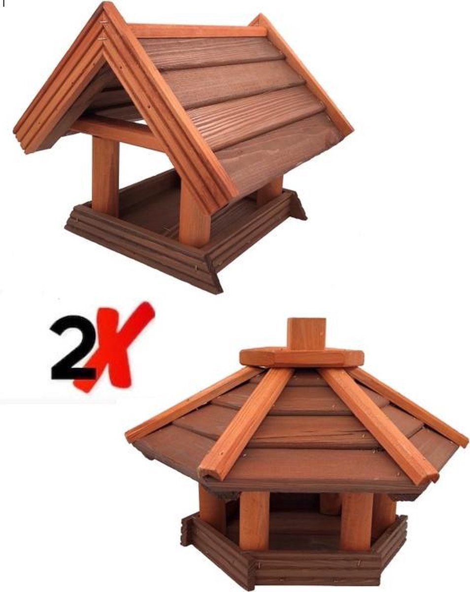 Garden Spirit Set 2 Vogelvoederhuisje - Vogelhuisje met 7-delig Vogelvoer starterskit