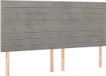 vidaXL Hoofdbord lichtgrijs fluweel 200x5x118/128 cm
