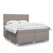 Maison Exclusive - Boxspringbed met matras, taupe, 200x200 cm, gestoffeerd