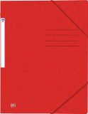 Oxford Top File + - hoekelastiek - A4 - rood - pak 10 stuks
