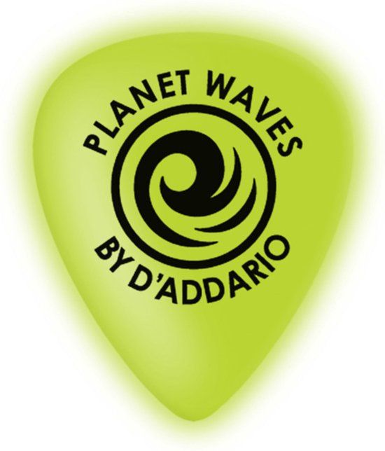 D'Addario Cellu-Glo Picks 0.50mm - Neon Green - 10 Pack