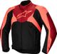 Alpinestars T-Jaws V4, veste textile imperméable, Noir/Rouge Néon/Rouge Foncé, 4XL