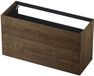 INK - Onderkast 2 Laden Push To Bestaande Uit: - 1000x450x650 Mm - Massief Eiken Charcoal