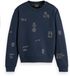 Scotch & Soda Embroidered Regular Fit Sweatshirt