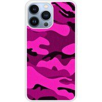 iPhone 13 Pro Camouflage rose siliconen hoesje