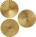 Allecto Plus – Lot de 3 sculptures murales dorées de style bohème – Décoration murale ronde – Tableaux métalliques en 3D – Art moderne pour la maison – Salon, chambre, cuisine, couloir – 30 x 30 cm