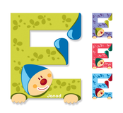 Janod Clown Letter E - Educatief speelgoed - Multi