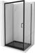 Mexen Apia cabine de douche coulissante 120 x 70, transparent, noir + receveur de douche Flat, noir