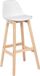 Happiq Tabourets de bar - Blanc - Similicuir - Avec dossier - Ensemble de 2