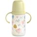 Suavinex, Fles met handvat, leerbeker voor baby's met zachte tuit van siliconen, anti-kolieksysteem, kinderfles met handgrepen, lekvrij, vaatwasmachinebestendig, +6 maanden, 270 ml, groene beren