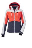 killtec dames Ski-jack/functionele jas met afritsbare capuchon, sneeuwvanger en ventilatie onder de armen KSW 43 WMN SKI JCKT, bright coral, 40, 43422-000