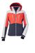 killtec dames Ski-jack/functionele jas met afritsbare capuchon, sneeuwvanger en ventilatie onder de armen KSW 43 WMN SKI JCKT, bright coral, 40, 43422-000