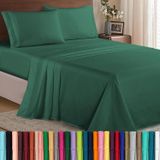 Elegant Comfort Luxe lakenset, 1500-draaddichtheid, hoogwaardige microvezel, 4-delige lakenset, kreukbestendig, elastisch hoeslaken, diepe zak tot 40