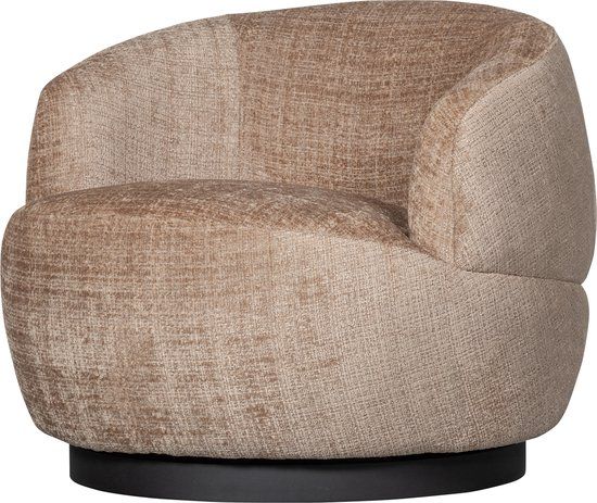 WOOOD Woolly Draaifauteuil - Chenille - Zand