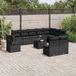 Maison Exclusive - Ensemble de jardin, composé de 11 pièces, avec coussins, noir, en polyrotin