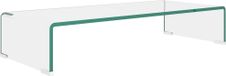 Syfax TV-meubel/monitorverhoger transparant 70x30x13 cm glas