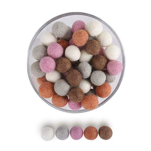 let's make Puur Nieuw Zeelandse Wolviltballen 100% Handgemaakte Wolvilt Pom Poms Fashion Vilten kralen voor Handwerk 50pc 20mm