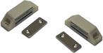 Merkloos Dulimex B.V. 2x stuks magneetsnapper met metalen sluitplaat - Wit