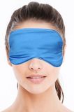Merkloos / Sans marque Bellatio design luxe slaapmasker/ reismasker met zachte vulling blauw