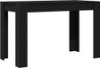 vidaXL Eettafel 120x60x76 cm spaanplaat zwart eikenkleurig