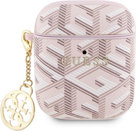 Guess Charm G-Cube Case voor Apple Airpods 1 &amp; 2 - Roze