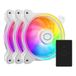 Cooler Master MasterFan MF120 Halo² White Edition 3in1 Computer Case Fan 12 cm White 3-pack