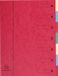 Exacompta 8x Sorteermap Harmonika® met uitrekbare rug en elastosluiting - 7 indelingen - Rood - 5107E