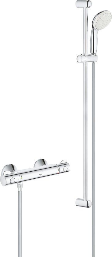 GROHE Grohtherm 800 Thermostatische Douchekraan - Chroom - Met Douchestang 90 cm