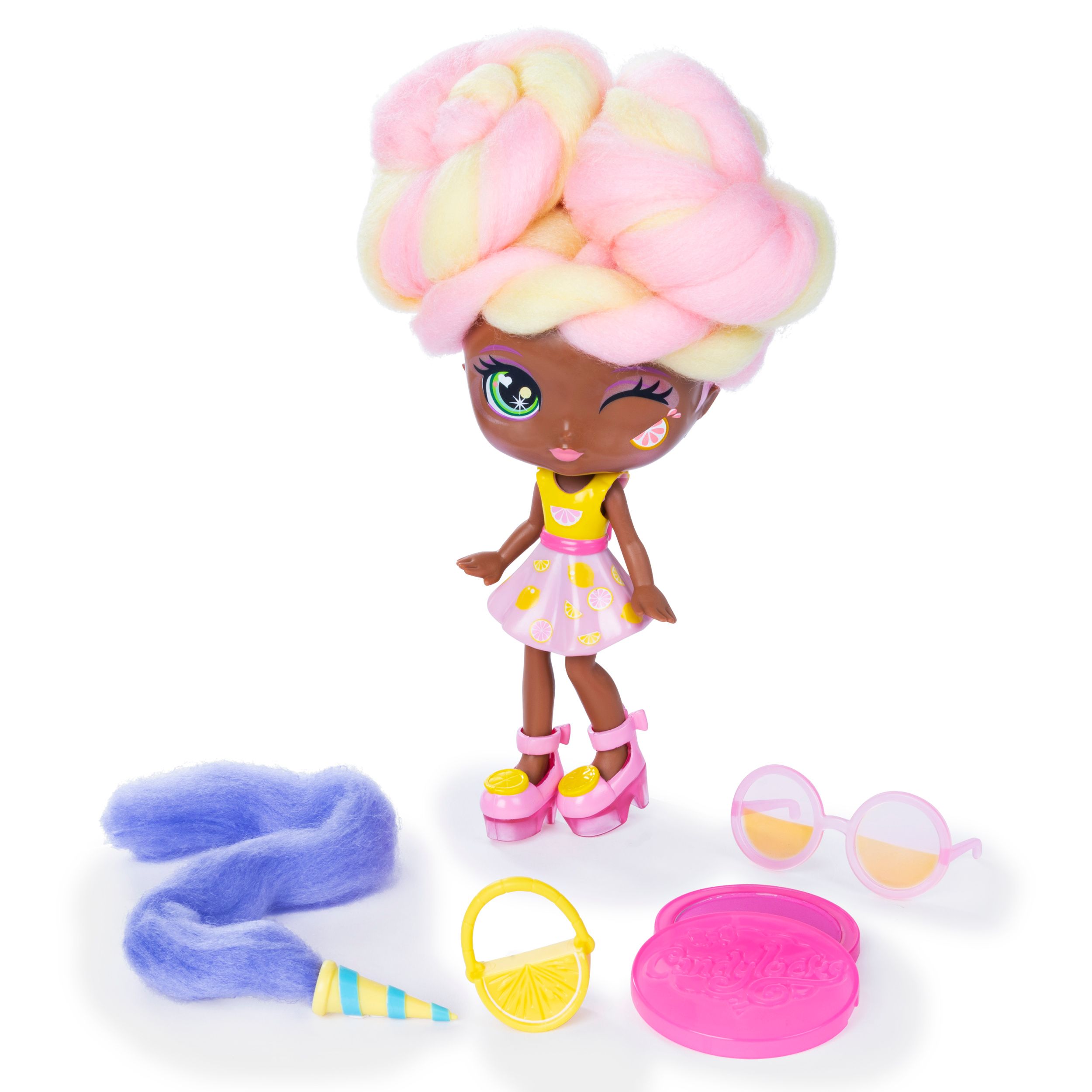 Spin Master Candylocks Lacey Lemonade 18 cm - Sugar Style Deluxe Geurende Verzamelfiguur met Accessoires