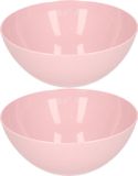 Plasticforte Plat - 2x stuks - D20 x H8 cm - kunststof - roze