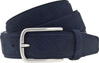 Vanzetti Leren Riem Leather Belt W95 Navy Donkerblauw