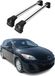 OMAC Barre de toit Porte-bagages pour Mazda 3 Berline 2003-2009 Porte-bagages de base Alu Argent