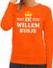 Bellatio Decorations Shoppartners Bv Oranje Ik Willem kusje sweater dames - Oranje Koningsdag kleding XS