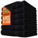 Komfortec Serviette 6x 70x140 cm - 100% Coton - Noir