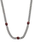 Faina Ketting 45 cm Zilver Rood