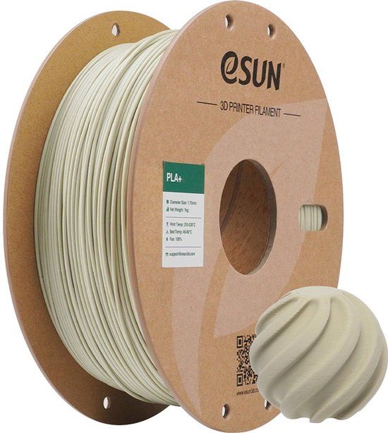 eSun PLA+ Licht kaki / Light khaki - 1 kg - 1.75 mm - 3D printer en 3D pen filament