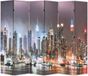 vidaXL Kamerscherm inklapbaar New York bij nacht 228x170 cm