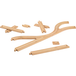 LUPILU® Kit de rails de train en bois (Kit de voies ferrées)