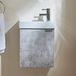 Hudson Reed Cluo Collectie Meuble sous vasque suspendu 40cm Compact - Gris béton - avec vasque | Poignée profilée chromée
