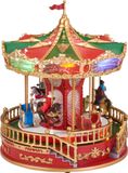 Merkloos Kersttafereel Carrousel met LED - Ø22,5 x 28 cm
